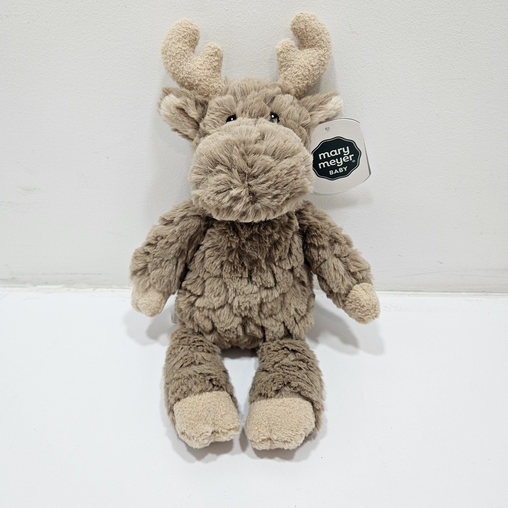 Mary Meyer Plush Moose Baby‎ Doll Nursery Soft Toy Tags Brown Tan